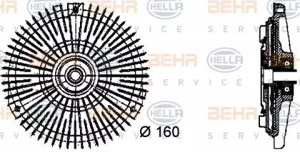 Сцепление, вентилятор радиатора 8MV 376 732-451 BEHR HELLA SERVICE - фото №1