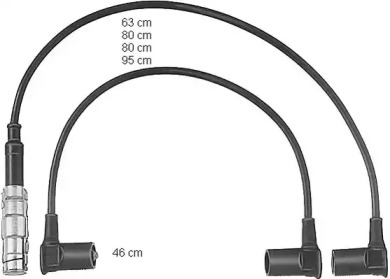 Комплект кабелів високовольтних ZEF466 BERU