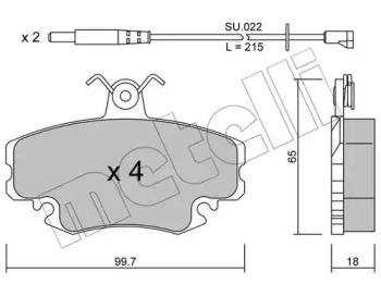 Комплект тормозных колодок, дисковый тормоз 22-0120-0K METELLI - фото №1