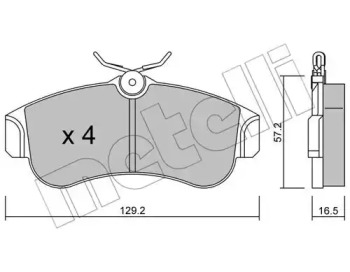 Комплект тормозных колодок, дисковый тормоз 22-0123-0 METELLI