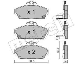 Комплект тормозных колодок, дисковый тормоз 22-0174-0 METELLI - фото №1
