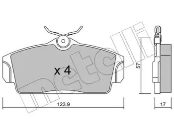 Комплект тормозных колодок, дисковый тормоз 22-0305-0 METELLI