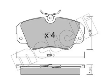Комплект тормозных колодок, дисковый тормоз 22-0538-0 METELLI - фото №1