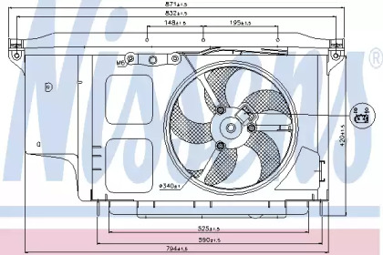 Вентилятор радиатора 85007 NISSENS