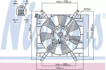 Вентилятор, охлаждение двигателя 85414 NISSENS