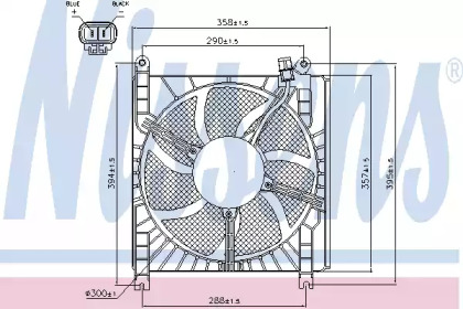 Вентилятор радиатора 85415 NISSENS - фото №1