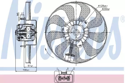 Вентилятор охлаждения двигателя 85684 NISSENS - фото №1