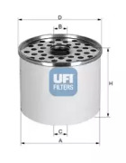 Топливный фильтр 24.361.00 UFI