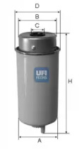 Топливный фильтр 2443200 UFI