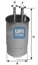Топливный фильтр 24ONE0B UFI