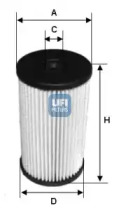 Топливный фильтр 2600700 UFI