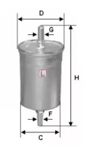 Топливный фильтр S1843B SOFIMA