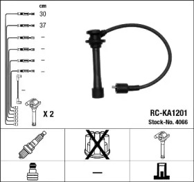 Комплект проводов зажигания 4066 NGK - фото №1
