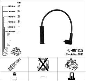 Комплект проводов зажигания 4053 NGK