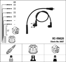 Комплект проводов зажигания 8487 NGK