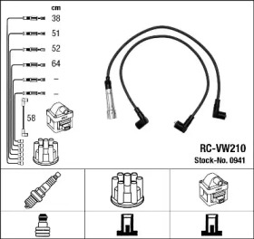 Комплект проводов зажигания 0941 NGK