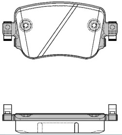 Комплект тормозных колодок, дисковый тормоз 21549.08 ROADHOUSE - фото №1