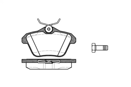 Комплект тормозных колодок, дисковый тормоз 0581.10 REMSA - фото №1