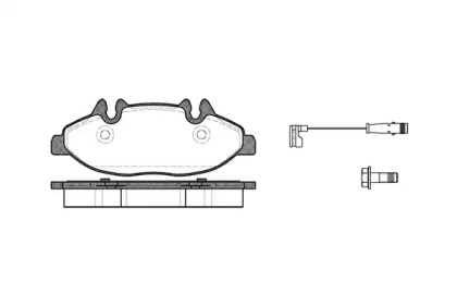 Комплект тормозных колодок, дисковый тормоз 1109.02 REMSA - фото №1