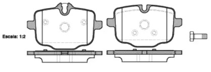 Комплект тормозных колодок, дисковый тормоз 1433.00 REMSA - фото №1