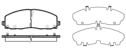 Комплект тормозных колодок, дисковый тормоз 1484.04 REMSA - фото №1