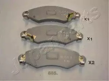 Комплект тормозных колодок, дисковый тормоз PA-885AF JAPANPARTS - фото №1