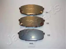 Комплект тормозных колодок, дисковый тормоз PA-K09AF JAPANPARTS - фото №1