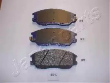 Комплект тормозных колодок, дисковый тормоз PA-S01AF JAPANPARTS - фото №1