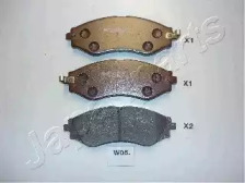 Комплект тормозных колодок, дисковый тормоз PA-W05AF JAPANPARTS - фото №1