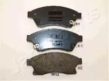 Комплект тормозных колодок, дисковый тормоз PA-W12AF JAPANPARTS - фото №1