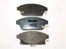 Комплект тормозных колодок, дисковый тормоз PA-W13AF JAPANPARTS