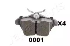Комплект тормозных колодок, дисковый тормоз PP-0001AF JAPANPARTS - фото №2