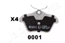 Комплект тормозных колодок, дисковый тормоз PP-0001AF JAPANPARTS - фото №1