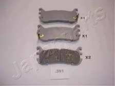 Комплект тормозных колодок, дисковый тормоз PP-391AF JAPANPARTS