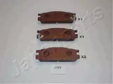 Комплект тормозных колодок, дисковый тормоз PP-701AF JAPANPARTS - фото №1