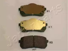 Комплект тормозных колодок, дисковый тормоз PP-K07AF JAPANPARTS - фото №1
