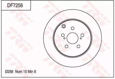 Тормозной диск DF7256 TRW - фото №1