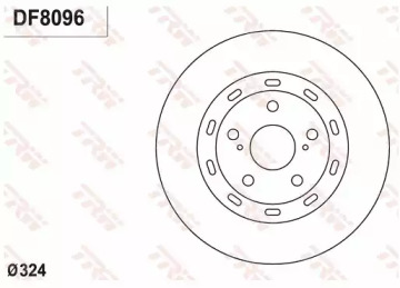 Тормозной диск DF8096 TRW - фото №1