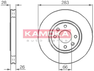 Тормозной диск 1031682 KAMOKA - фото №1