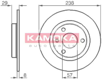 Тормозной диск 103264 KAMOKA - фото №1