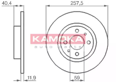 Тормозной диск 103282 KAMOKA - фото №1