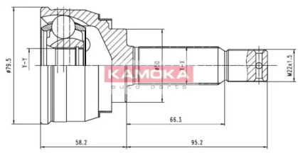 Комплект шарнирный приводного вала 6088 KAMOKA - фото №1