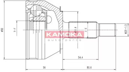 Комплект шарнирный приводного вала 6190 KAMOKA - фото №1