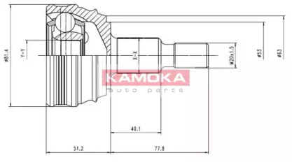 Комплект шарнирный приводного вала 6864 KAMOKA