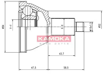Комплект шарнирный приводного вала 7084 KAMOKA - фото №1