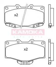 Комплект тормозных колодок, дисковый тормоз JQ101184 KAMOKA - фото №1
