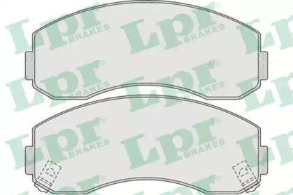 Комплект тормозных колодок, дисковый тормоз 05P1007 LPR - фото №1