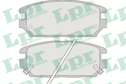 Комплект тормозных колодок, дисковый тормоз 05P1016 LPR - фото №1
