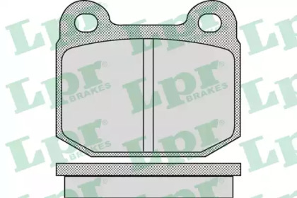 Комплект тормозных колодок, дисковый тормоз 05P947 LPR - фото №1