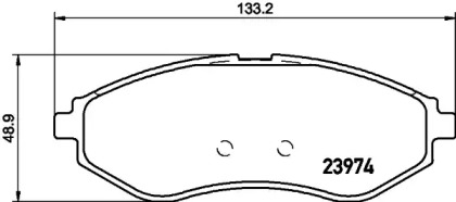 Комплект тормозных колодок, дисковый тормоз 8DB 355 011-251 HELLA - фото №2